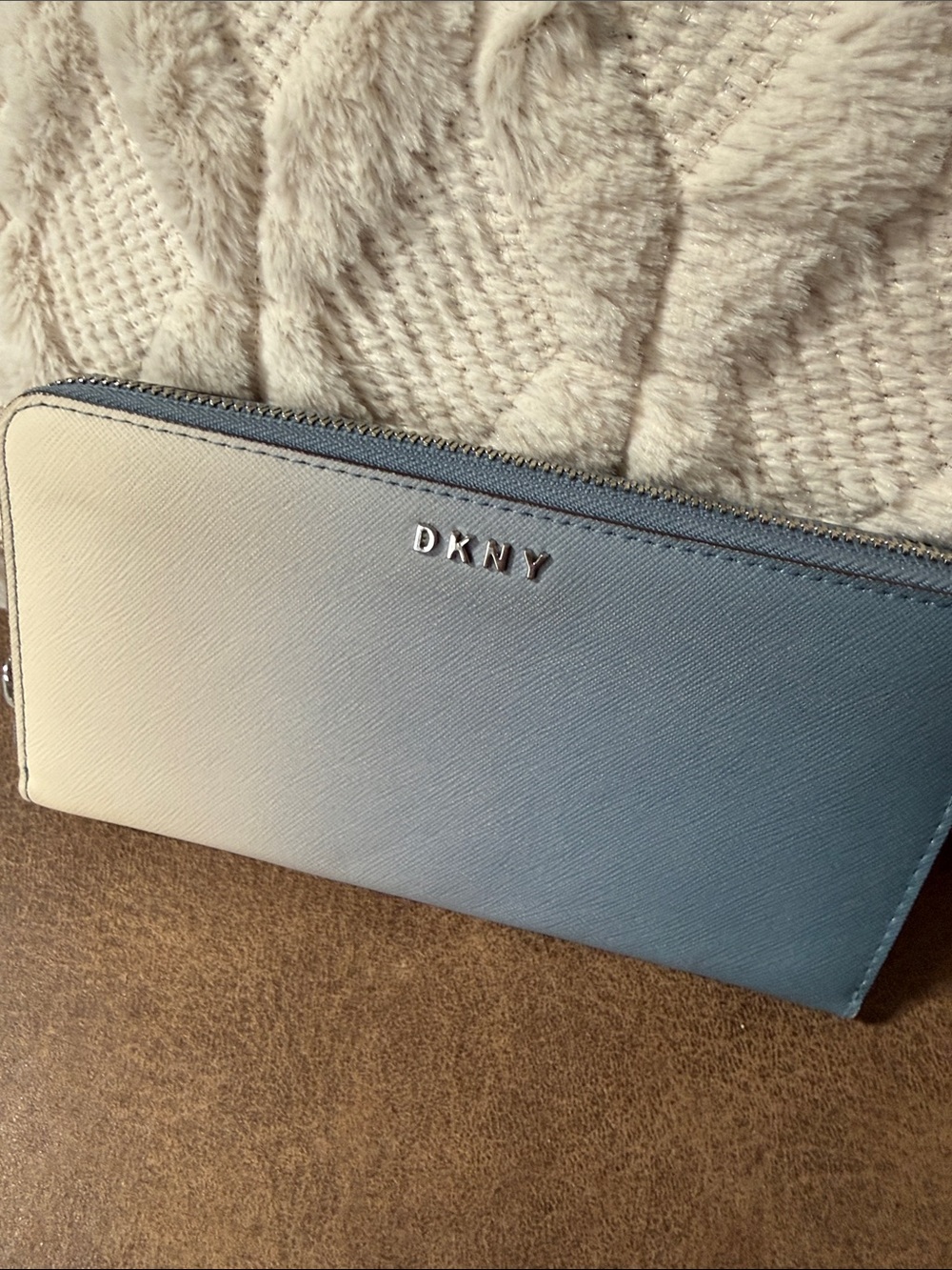 Donna Karan New York ombré blue wallet